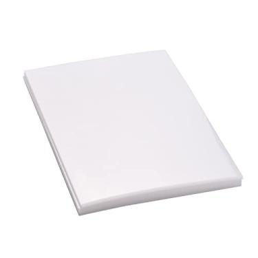 Imagem de LUGU 50 folhas Shrink Films Kit Shrinky Art Film Paper Folhas termorretráteis pa enfeites artesanais DIY Pendentes Brincos Chaveiros Acessórios, 7,9 * 5,7 polegadas