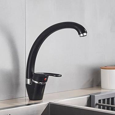 Imagem de Preto com ponto Torneira da pia da cozinha do banheiro torneira única torneira quente e fria torneiras misturadoras, preto com ponto