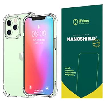 Imagem de Kit Capa Capinha Para iPhone 13 Pro Max Tela de 6.7 Case Air Anti Impacto Transparente + Pel�cula Hprime Nanoshield (Transparente + Hprime Nanoshield)