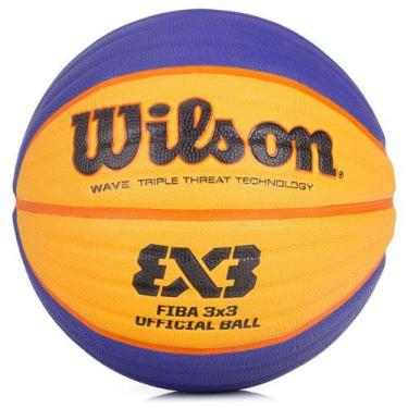 Imagem de Bola De Basquete Wilson Oficial Fiba 3X3 Azul E Amarela