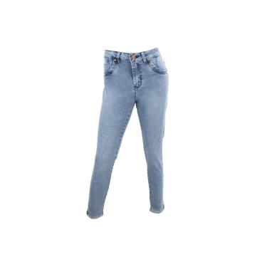 Imagem de Calça Bivik Jeans Cropped Azul - Feminino