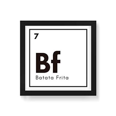 Imagem de Arte Maníacos Quadro Decorativo Batata Frita Elemento - 30x30cm (Moldura em laca preta)