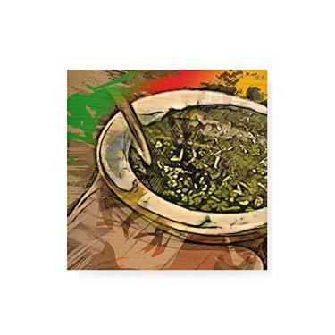 Imagem de Arte Maníacos Quadro Decorativo em Madeira Chimarrão Desenho - 30x30cm