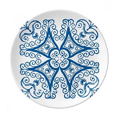 Imagem de Talavera Prato Decorativo Azul Ilustração Prato Decorativo de Porcelana Salver Prato de Jantar
