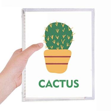 Imagem de Caderno de suculentas de plantas em vaso verde de cacto, agenda recarregável