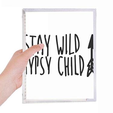 Imagem de Caderno de anotações Keep Wild Gypsy Child com citações soltas e diário recarregável