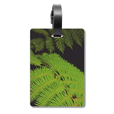 Imagem de Green Leavest Plant Picture Nature Suitcase Bag Tag Bagagem Cartão de Bagagem Scutcheon Etiqueta