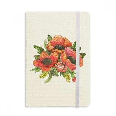 Imagem de Caderno de flores com pintura de milho em tecido oficial capa dura para diário clássico