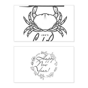 Imagem de Discover Crab Marine Organism Festival Ano Novo Cartão de felicitações Bless Message Present