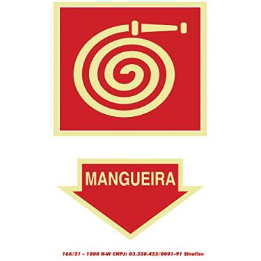 Imagem de Placa em PVC - Mangueira, Sinalize, Vermelha, 20 x 30 cm