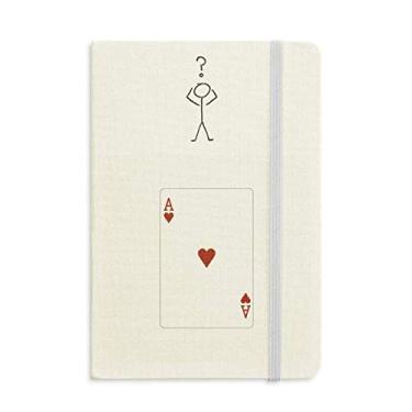 Imagem de Caderno de interrogação com estampa de cartas de baralho de coração A5