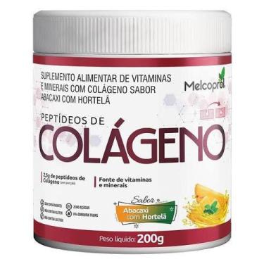Imagem de Colágeno Hidrolisado Em Pó  Vitamina C, Selênio, Zinco Abacaxi Com Hor