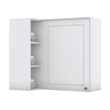 Imagem de Armário Aéreo de Canto Reto 01 Porta Flex Americana Branco Henn
