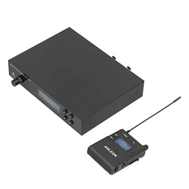 Imagem de de Monitor de Fone de Ouvido Sem Fio, Fone de Ouvido Sem Fio de Concha de Metal Monitores de Volume único Durável para Bandas (plugue americano)