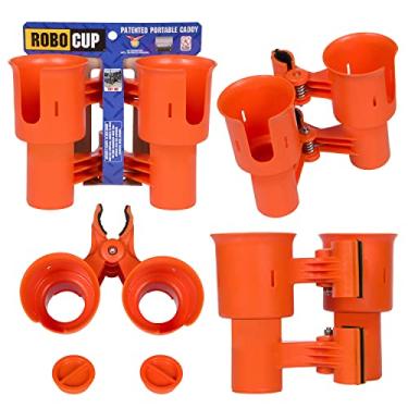 Imagem de ROBOCUP, Laranja, versão atualizada, melhor suporte de copo para bebidas, vara de pesca, barco, cadeira de praia/carrinho de golfe/cadeira de rodas/andador