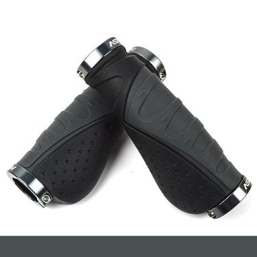 Imagem de Punhos de guidão de bicicleta Alça de torno de liga de alumínio Equipamento de guidão de bicicleta de montanha Acessórios de bicicleta (cinza-titânio)