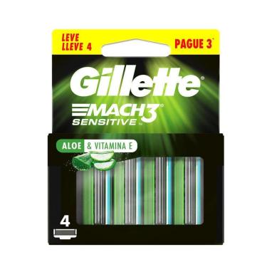 Imagem de Carga Gillette Mach3 Sensitive Leve 4 Pague 3