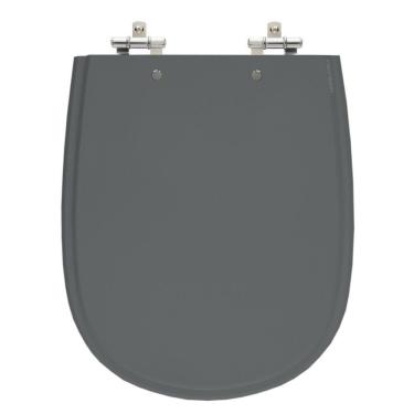 Imagem de Assento Sanitário Paris Quartzo (Cinza Escuro) Tampa para Vaso Ideal Standard de Madeira Laqueada