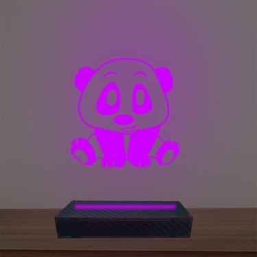 Imagem de Luminária Led 3d Panda Abajur Luxo