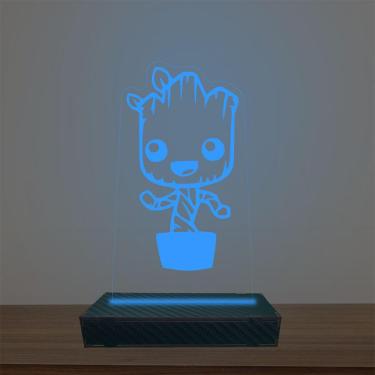 Imagem de Luminária Led 3d Baby Groot Abajur Luxo
