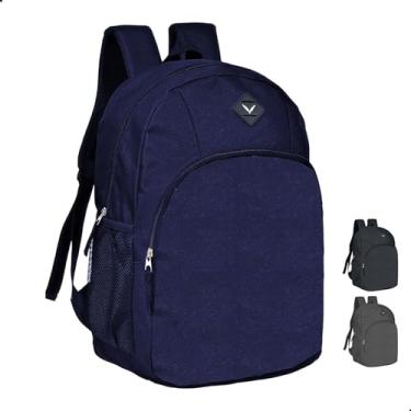 Imagem de Mochila Masculina Juvenil Universitaria Escolar Academia Yepp MM9115 Bolsos Laterais (Azul)