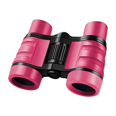 Imagem de menolana Binóculos infantis 4x30, à prova de choque, selva, brinquedo com cordão de pescoço para detetive, observação de pássaros, caminhadas, presentes de, rosa