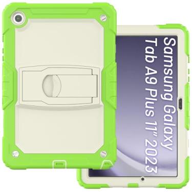 Imagem de Capa do caso da tabuleta. Capa compatível com Samsung Galaxy Tab A9 Plus (2023) SM-X210/SM-216/SM-X218 de 11 polegadas, com capa protetora de tela integrada, capa híbrida à prova de choque e resistent