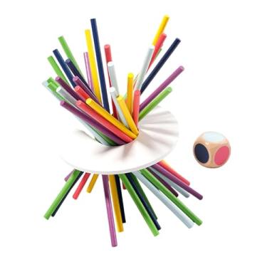 Imagem de menolana Pick up sticks jogo montessori brinquedos educativos habilidade motora jogo de tabuleiro equilíbrio e treinamento paciência para adultos crianças