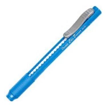 Imagem de Pentel – Borracha, retrátil, recarregável, azul céu, vendido como 1 cada, caneta ZE22S