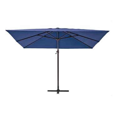 Imagem de Ombrelone Guarda Sol Alumínio Quadrado 285x285cm 360º - Azul