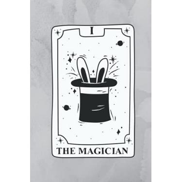 Imagem de The Magician Tarot Card Notebook: Black and White - 6”x9” size , 110 blank pages - The Magician Tarot Card Journal, Sketchbook, Diary (Tarot Card Notebooks)