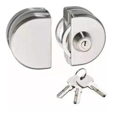 Imagem de Fechadura 98-6 Pressão Porta Vidro/vidro Blindex Redonda