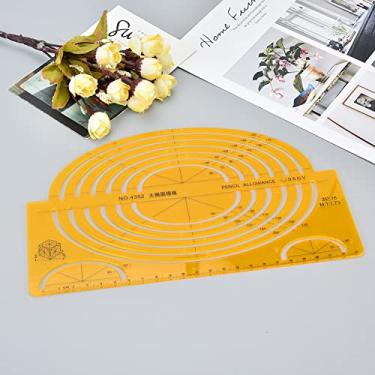 Imagem de Régua de Modelo de Desenho de Design Arquitetônico Yctze, Multifuncional e Durável, Formas Geométricas Ocas, Ideal para Projetos de Engenharia e Artísticos, Equipamento Prático