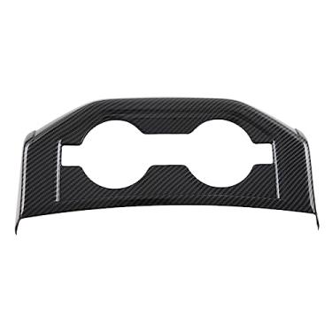 Imagem de KACEPAR Moldura decorativa de ventilação de ar condicionado para apoio de braço central traseiro, acabamento de fibra de carbono com tampa de ventilação traseira, compatível com Dodge Ram 1500 TRX