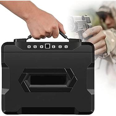 Imagem de Cofres biométricos para armas seguras para pistolas, cofre biométrico para pistolas com acesso rápido, caixa de bloqueio de armas segura para armas inteligentes para carro de cabeceira de ca