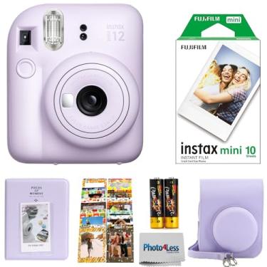 Imagem de FUJIFILM Pacote com câmera instantânea INSTAX Mini 12 (roxo lilás) com filme instantâneo Fuji Instax pacote único, 10 impressões | capa protetora roxa | álbum de fotos roxo | adesivos de viagem (6