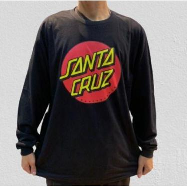 Imagem de Camiseta Santa Cruz Manga Longa Classic Dot - Preto