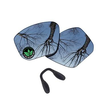 Imagem de Raydi Lentes de reposição de policarbonato e protetores de nariz para óculos de sol Oakley Targetline OO9397 - Espelho de titânio prateado - Polarizado