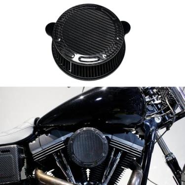 Imagem de POWERJAMES Limpador de filtro de ar fino perfil baixo de fibra de carbono para Harley Davidson 2018-23 Softail, 2017-23 Touring FLHT/FLHR/FLHX/FLTRX/H-D TRIKE - FLHT/FLHR/FLHX/FLTR (fibra de carbono)