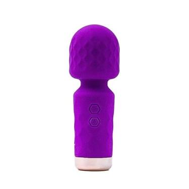 Imagem de Mini Varinha de Clitóris e Vibrador Feminino Recarregável 10 Modos Estimulador de Clitóris Brinquedo Silicone Massageador Sexual Roxo