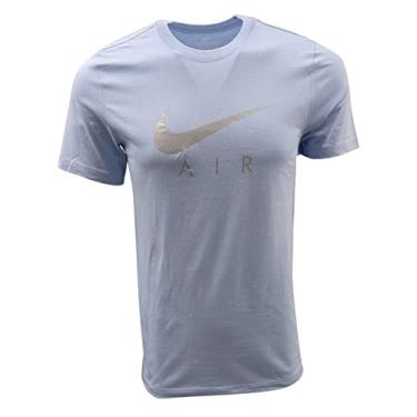 Imagem de Nike Camiseta masculina NSW Club de manga curta, Azul/prata, G