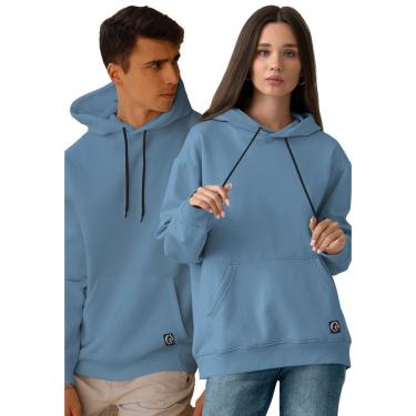 Imagem de Kit Moletom Casal Fechado Canguru Unissex Básico Com Capuz-Masculino