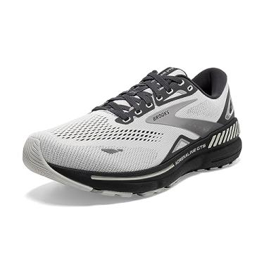 Imagem de Brooks Tênis de corrida masculino Adrenaline GTS 23 com suporte, Ostra/ébano/liga metálica, 9