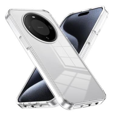 Imagem de Caso de capa de telefone de proteção Capa Crystal Clear compatível com Huawei Mate 60 Pro/Mate 60 Pro Plus, PC acrílico rígido, capa traseira protetora ultrafina, capa antiarranhões com absorção de ch