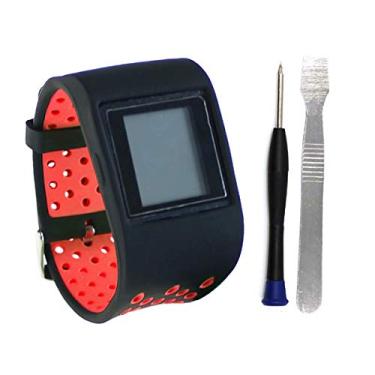 Imagem de T-BLUER Pulseira de relógio Fitbit Surge, pulseiras de silicone de duas cores de substituição para relógio Fitbit Surge Fitness Tracker pulseira acessórios