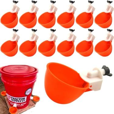 Imagem de MODUODUO Conjunto de 12 copos automáticos para bebedouro com mamilo para pássaros e frango, economize água e evite molhar a gaiola