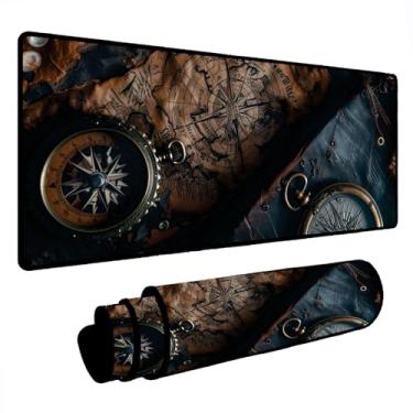 Imagem de Mouse Pad Gamer Deskpad Speed Extra Grande Profissional com Borda Costurada - Mapa