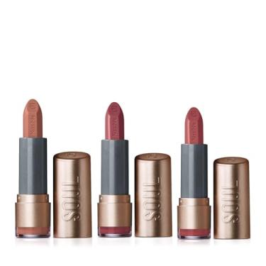 Imagem de EUDORA Kit SOUL Kiss Me Batons: Malva da Moda + Avelã + Nude Estilo