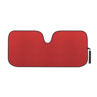 Imagem de Motor Trend Para-brisa de carro vermelho acordeão - viseira solar de carro para para-brisa de carro - Persianas de janela de carro para SUV e caminhão - Acessórios de proteção solar para janela - 147