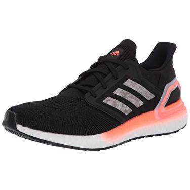 Imagem de adidas Ultraboost 20 Tênis de corrida masculino, preto/branco/coral sinalizado, 4